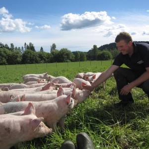 Guided farm tour group